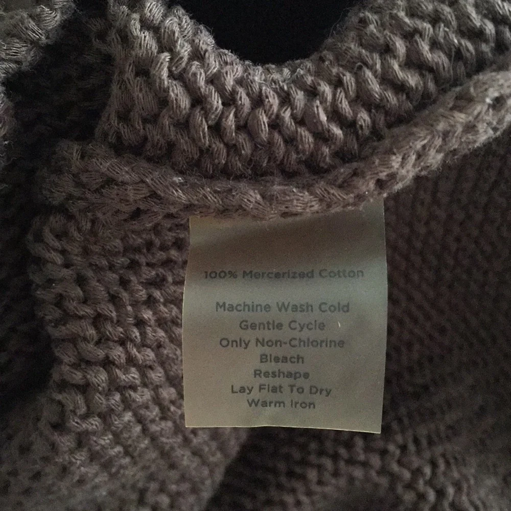 Vintage Talbots mercerized cotton v neck hoodie sweate - Picture 6 of 7